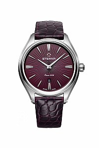 Eterna Avant-Garde Quartz Lady burgundy leather
