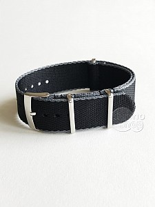 NATO Strap Premium Černá / Šedá