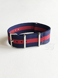 NATO Strap - Modrá / Červená