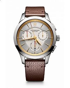 Victorinox Alliance Chronograph white leather