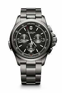 Victorinox Night Vision Chronograph black PVD steel