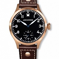 Archimede Pilot 42 Handaufzug Bronze