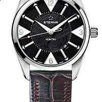 Eterna KonTiki Date black leather
