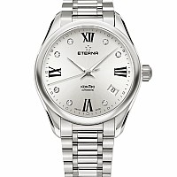 Eterna Lady Kontiki Automatic silver endowed with 7 diamonds steel