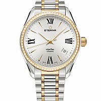 Eterna Lady Kontiki Automatic silver steel bicolor diamonds