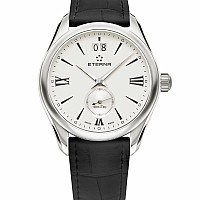 Eterna Lady Kontiki Quartz silver leather