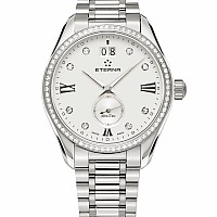 Eterna Lady Kontiki Quartz silver endowed with 8 diamonds steel  diamonds