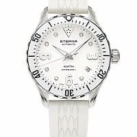 Eterna Lady Kontiki Diver white 7 diamonds rubber