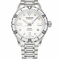 Eterna Lady Kontiki Diver white 7 diamonds steel