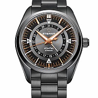 Eterna Kontiki Four-Hands black anthracite steel PVD