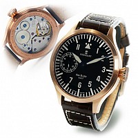 Steinhart Nav B-Uhr 47 Handaufzug pink gold