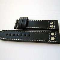 Steinhart kožený řemen 22 mm černý - Armband Schwarz