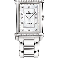 Eterna Contessa Two-Hands white steel diamonds