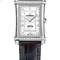 Eterna Contessa Two-Hands white brown alligator diamonds