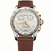 Victorinox Chrono Classic silver/gold leather