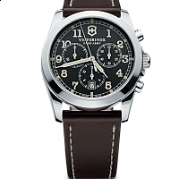 Victorinox Infantry Chronograph black leather