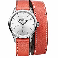 Eterna Artena Lady silver coral leather