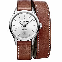 Eterna Artena Lady silver brown leather