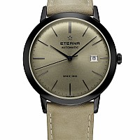 Eterna Eternity For Him Automatic truffle grey leather PVD