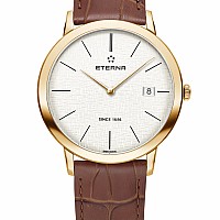 Eterna Eternity For Him Quartz 40 silver leather gold