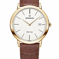 Eterna Eternity For Him Quartz 40 silver leather gold