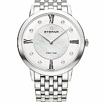 Eterna Eternity For Her Quartz 40 silver and white MOP endowed with 8 diamonds steel