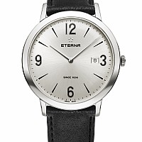 Eterna Eternity For Him Quartz 42 silver leather