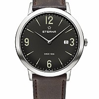 Eterna Eternity For Him Quartz 42 black leather