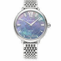 Eterna Lady Eterna Quartz blue MOP endowed with 10 diamonds steel