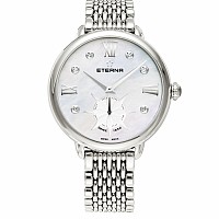 Eterna Lady Eterna Small Second 34 white MOP endowed with 6 diamonds steel