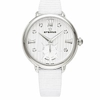 Eterna Lady Eterna Small Second 34 white endowed with 6 diamonds textile white