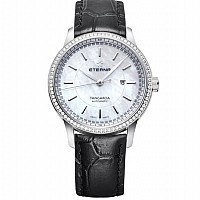 Eterna Tangaroa Lady white leather black diamond