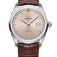 Eterna 1948 Legacy Date Champagne leather