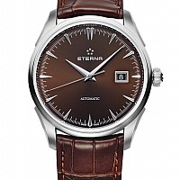 Eterna 1948 Legacy Date Brown leather