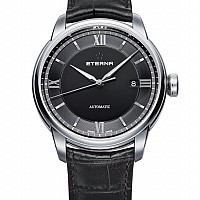 Eterna Adventic Date black leather