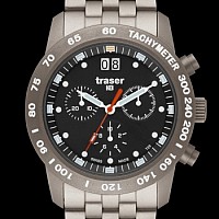 Traser Classic Chronograph Big Date Titan Blue