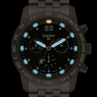 Traser Classic Chronograph Big Date Titan Blue