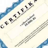 Dárkový certifikát Chronoshop v hodnotě 20000 korun