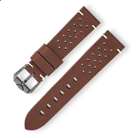 Squale Racing Leather Strap Dark Brown 22 mm