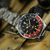 Steinhart Ocean 39 vintage GMT Premium blue/red Keramik