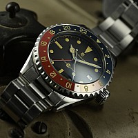 Steinhart Ocean 39 vintage GMT Premium blue/red Keramik