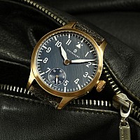 Steinhart Nav B-Uhr B-Uhr 42 Handaufzug Bronze Blau Antik