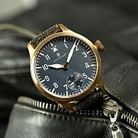 Steinhart Nav B-Uhr B-Uhr 42 Handaufzug Bronze Blau Antik