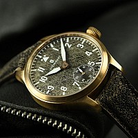 Steinhart Nav B-Uhr B-Uhr 42 Handaufzug Bronze Antik Schwarz