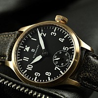Steinhart Nav B-Uhr B-Uhr 42 Handaufzug Bronze Schwarz