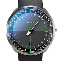 Botta-Design UNO 24 Titan Black-Green Quartz