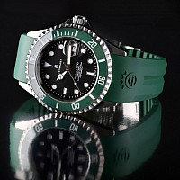 Steinhart zelený gumový řemen 22 mm s překlápěcí sponou