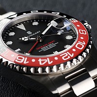 Steinhart GMT-OCEAN One 39 black-red ceramic