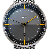 Botta-Design TRES 24 Quartz 45 mm Black/Yellow