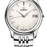 Eterna Vaughan Big Date off-white steel